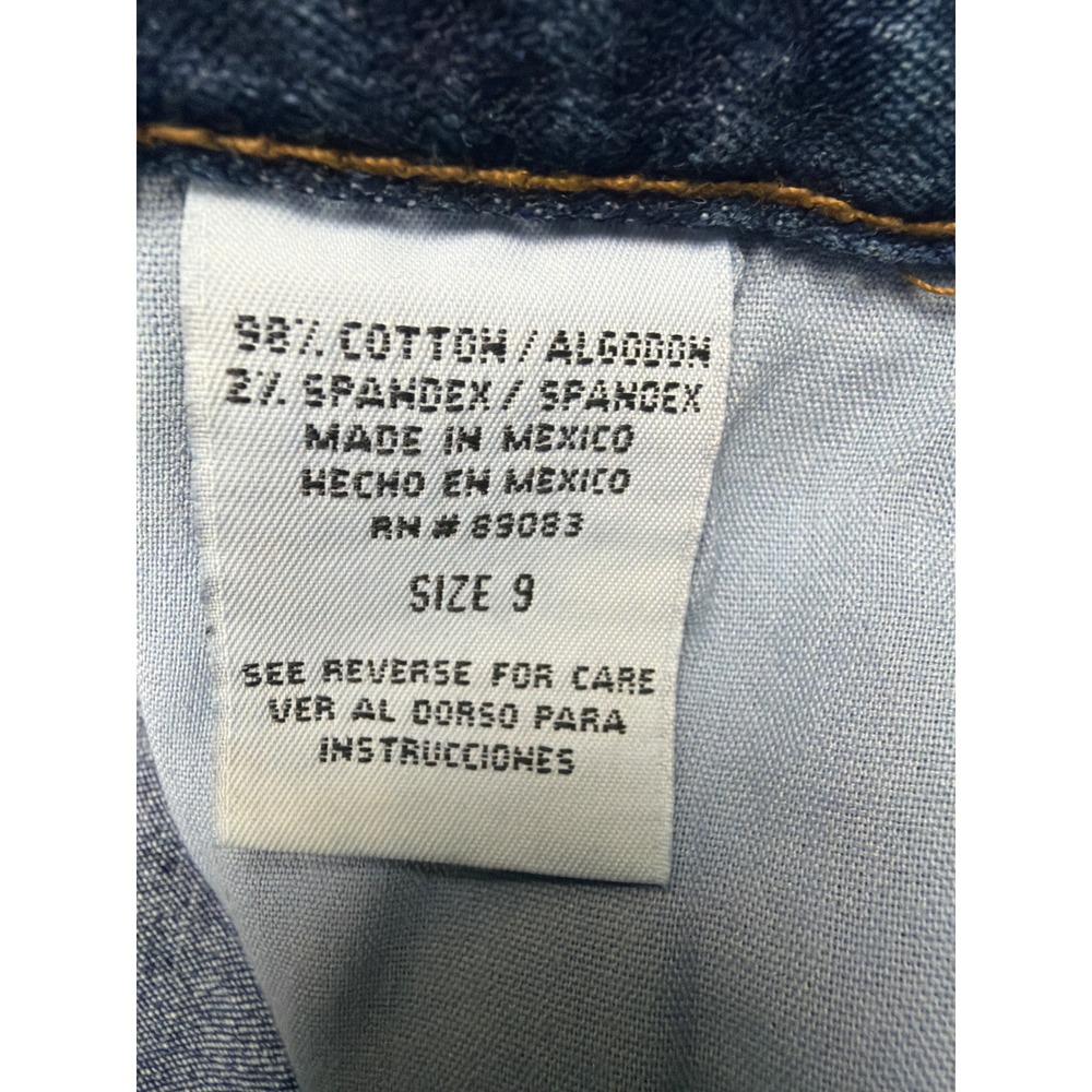 Vintage lei Life Energy Intelligence Flare Leg Jeans Seam Front Blue Size 9 - Picture 5 of 7
